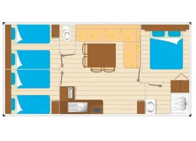 Plan de l'établissement ZEcamping animations espace aquatique piscine couverte et restaurant