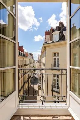 Balcon ou terrasse dans l'établissement Appartement cosy hypercentre T3 Graslin