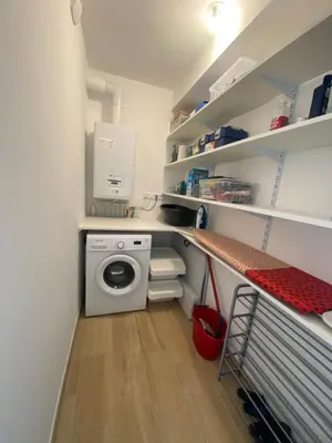 Cuisine ou kitchenette dans l'établissement Appartement cosy à 100m de la plage