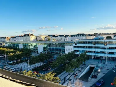 Vue générale sur Angers ou vue de la ville depuis l'appartement