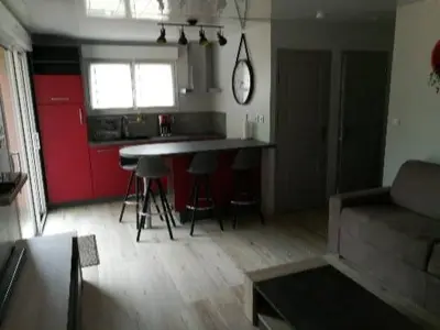 Coin salon dans l'établissement Gîte classé, 55 m2, 4 pers, 20 min plages