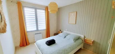 Un ou plusieurs lits dans un hébergement de l'établissement Maison Le Baron 13pers Tiffauges proche Puy du Fou