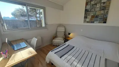 Un ou plusieurs lits dans un hébergement de l'établissement LES MUGUETS - Maison 4 chambres à 600m de la plage