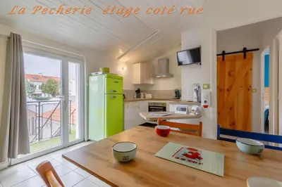 Cuisine ou kitchenette dans l'établissement Les Bains de Mer Vendee