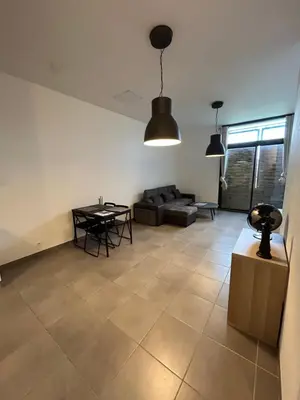 Coin salon dans l'établissement chambre meublée Nantaise dans un T3 commun avec terrasse