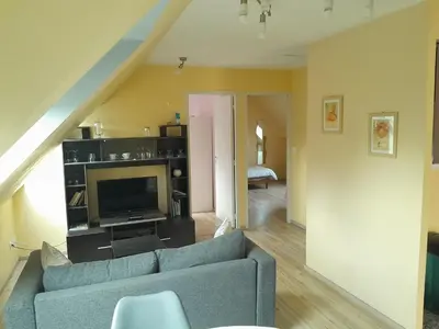 Coin salon dans l'établissement Appartement 4 couchages Le nid de l'écureuil