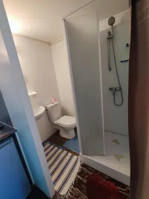 Salle de bains dans l'établissement Gîte meublé 10 personnes