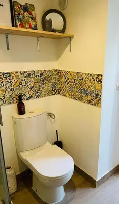 Salle de bains dans l'établissement Maisonnette centre au calme