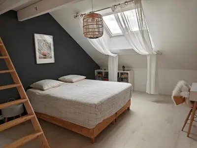Un ou plusieurs lits dans un hébergement de l'établissement Grande maison familiale 8p, 14 max, pas de fête