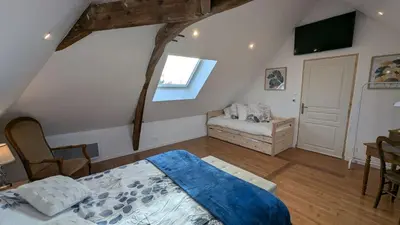 Un ou plusieurs lits dans un hébergement de l'établissement La chambre d'Hôtes Élimery