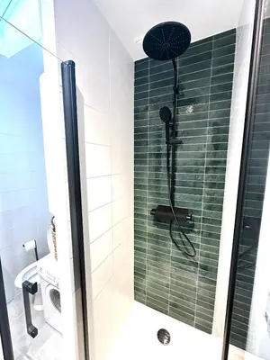 Salle de bains dans l'établissement Le Cocon - Studio Chaleureux