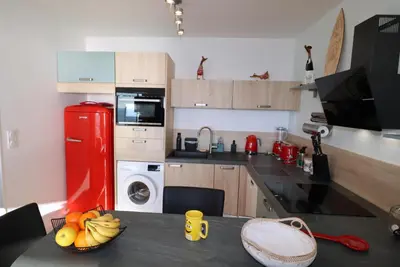 Cuisine ou kitchenette dans l'établissement La Falaise by TAH - Face mer avec grande terrasse