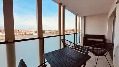 Balcon ou terrasse dans l'établissement Le Lumina du centre bourg