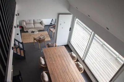 Coin salon dans l'établissement Duplex Vue mer Saint Marguerite