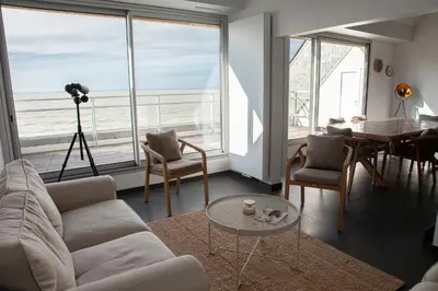 Coin salon dans l'établissement Duplex Vue mer Saint Marguerite