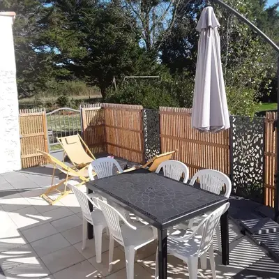 Balcon ou terrasse dans l'établissement La Longère des Basses Terres
