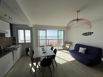Cuisine ou kitchenette dans l'établissement Appartement vue océan