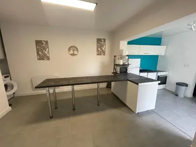 Cuisine ou kitchenette dans l'établissement Les embruns IV