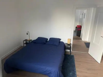 Un ou plusieurs lits dans un hébergement de l'établissement Appartement T2 - 202 - Hyper Centre - Intégralement rénové - Toutes commodités à pied