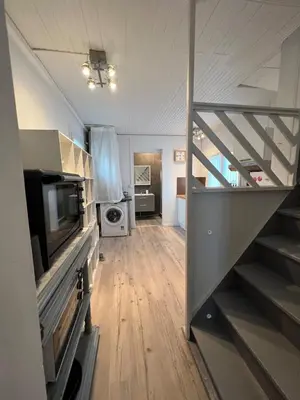 Cuisine ou kitchenette dans l'établissement Maison 47m2 meublée 200m plage