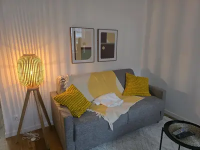 Coin salon dans l'établissement Centre ville Appart T2, 2 à 4 pers, immeuble de caractère