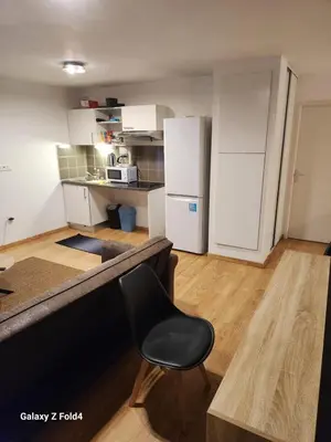 Cuisine ou kitchenette dans l'établissement Chic et simple avec parking à 5 min de la gare