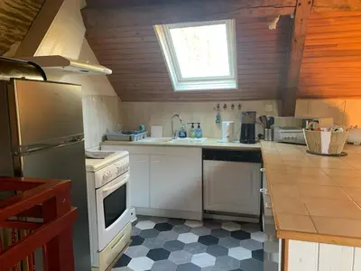 Cuisine ou kitchenette dans l'établissement Gîte du Fourneau
