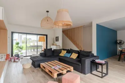 Coin salon dans l'établissement Villa Saint-Marc-sur-Mer