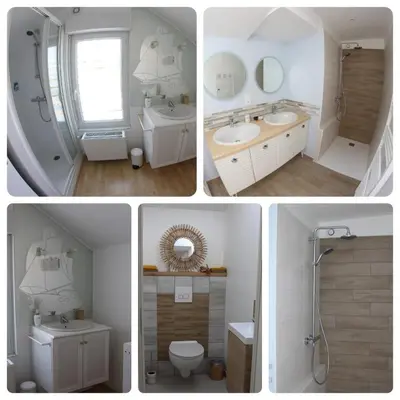 Salle de bains dans l'établissement Maison pleine de charme - Plage a 200m