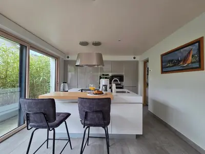 Cuisine ou kitchenette dans l'établissement Villa d'Exception avec Hammam et Sauna à Saint-Brevin-l’Océan - FR-1-364-179