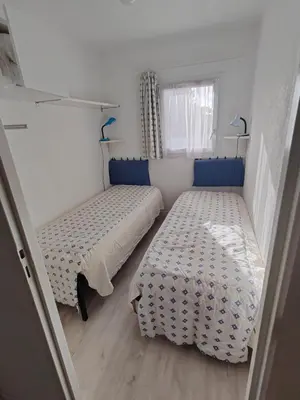 Un ou plusieurs lits dans un hébergement de l'établissement VILLA 3 chbres Vue mer maison avec piscine ds residence proche commodites et plages de sable