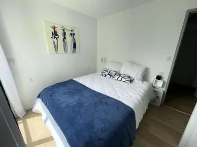 Un ou plusieurs lits dans un hébergement de l'établissement Résidence Le Deauville - Pornichet - Appartement proche Hippodrome MAE-2291