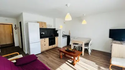Cuisine ou kitchenette dans l'établissement T2 de la Garenne, calme et forêt