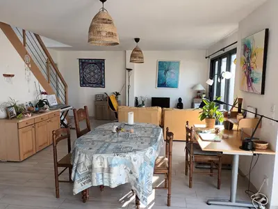 Coin salon dans l'établissement Maison entre Nantes et l'océan