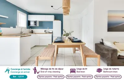 Cuisine ou kitchenette dans l'établissement Maison pour 6 - Jardin - Centre de Noirmoutier