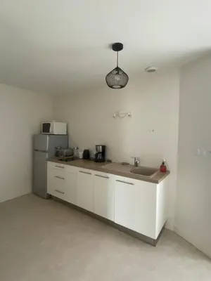 Cuisine ou kitchenette dans l'établissement La maison de Marie