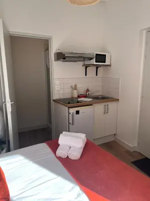 Cuisine ou kitchenette dans l'établissement STUDIO CENTRE VILLE ANGERS RDC - 2 personnes