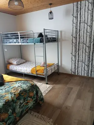 Un ou plusieurs lits dans un hébergement de l'établissement La maisonnette de Gaby