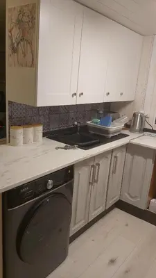 Cuisine ou kitchenette dans l'établissement Cabane du lac