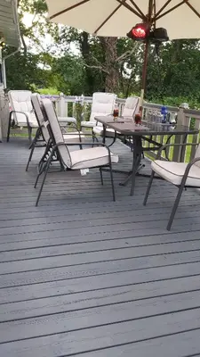 Balcon ou terrasse dans l'établissement Cabane du lac