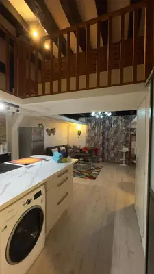 Cuisine ou kitchenette dans l'établissement Cosy loft au coeur de Nantes centre ville