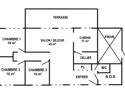 Plan de l'établissement Gîte calme en campagne avec animaux acceptés, parking et wifi - FR-1-306-1302