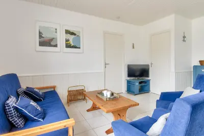 Télévision ou salle de divertissement dans l'établissement Maison pour 10 avec jardin à Noirmoutier