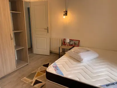 Un ou plusieurs lits dans un hébergement de l'établissement Appartement T3 - Plage à 500m