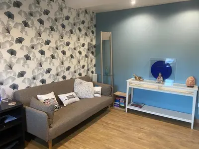 Coin salon dans l'établissement House for your vacation or your colleagues