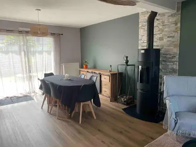 Coin salon dans l'établissement House for your vacation or your colleagues