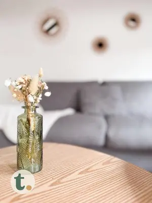 Coin salon dans l'établissement Tranquiloue - Petit Appartement - 10min Puy du Fou