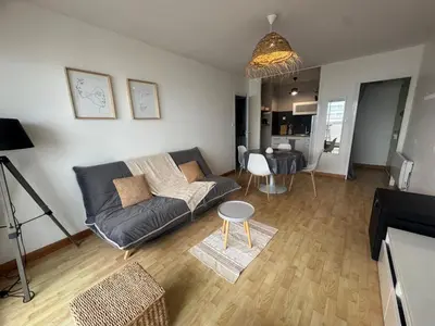 Cuisine ou kitchenette dans l'établissement L'Échappée Vendéenne - T2 cosy en bord de mer