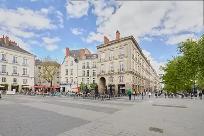 Vue générale sur Nantes ou vue de la ville depuis l'appartement
