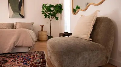 Un ou plusieurs lits dans un hébergement de l'établissement Le Mercœur, appartement calme en hypercentre